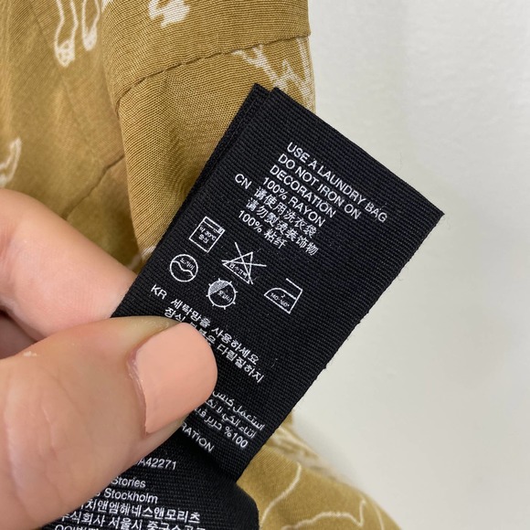 & OTHER STORIES safari print tan white jumpsuit size 0 - Picture 7 of 8